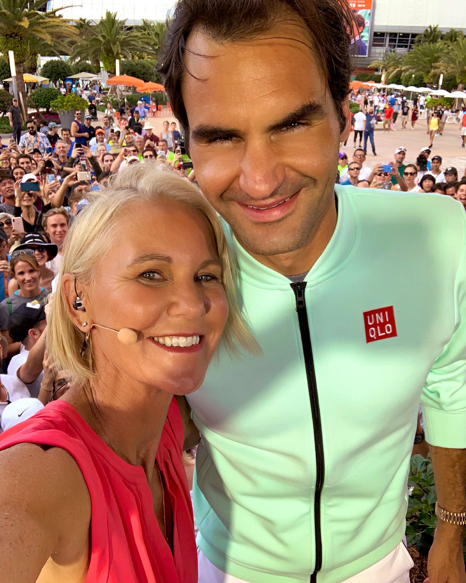 With Roger Federer